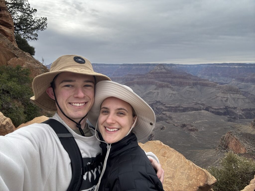 Zach Barnes and Emily Barnes at the Grand Canyon