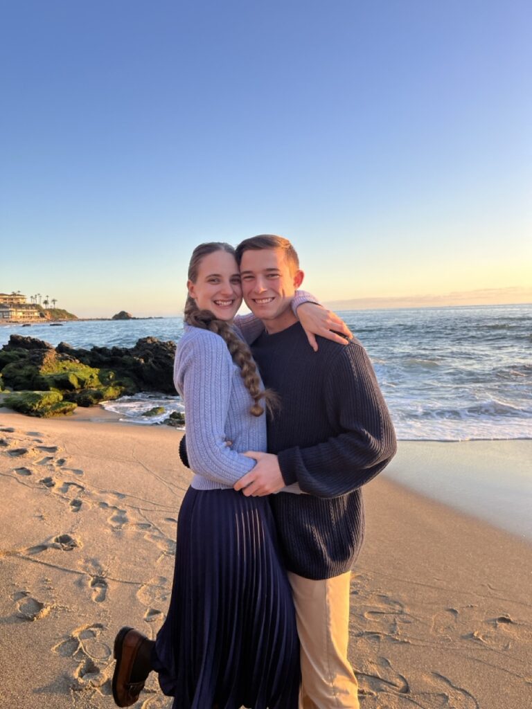 zach and emily at beach